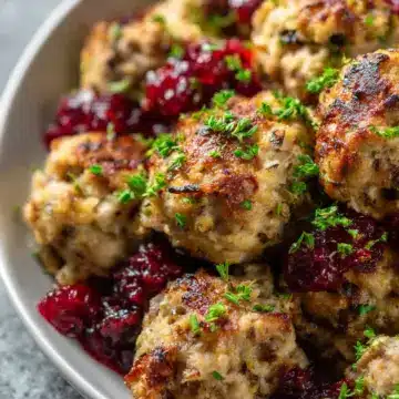 Turkey and Stuffing Meatballs