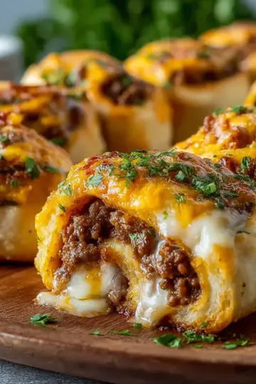 Garlic Butter Cheeseburger Rollups