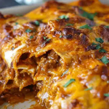 Cheesy Ground Beef Enchiladas