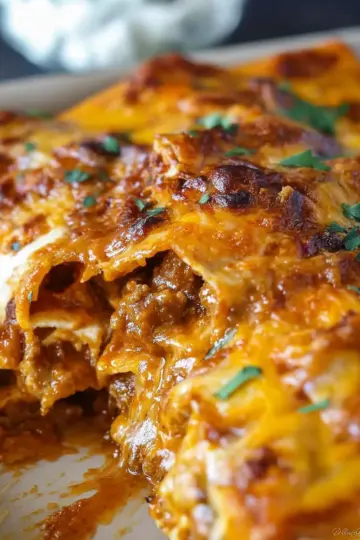 Cheesy Ground Beef Enchiladas
