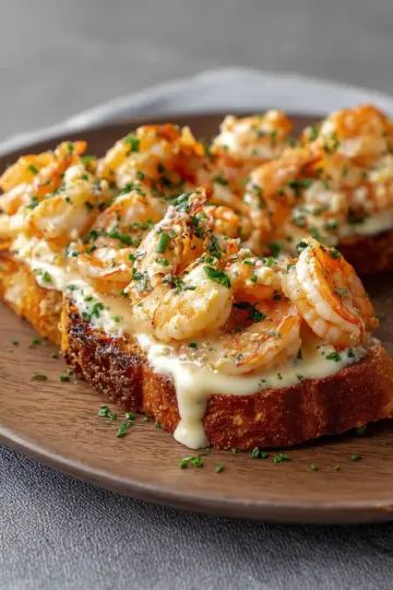 Creamy Garlic Shrimp Toast