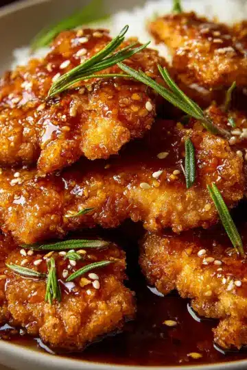 Double Crunch Honey Garlic Chicken
