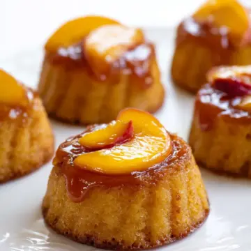 Mini Peach Upside Down Cakes