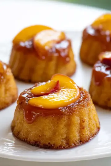 Mini Peach Upside Down Cakes