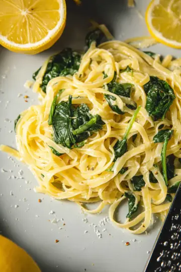 Lemon Pasta with Spinach