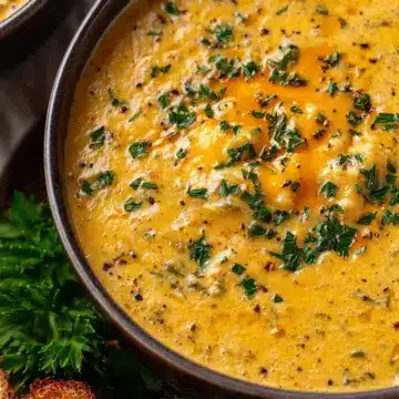 Hearty Cheddar Garlic Herb Potato Soup