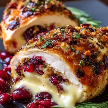 Cranberry Brie Stuffed Chicken