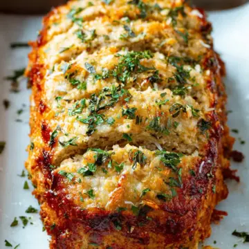 Garlic Parmesan Chicken Meatloaf