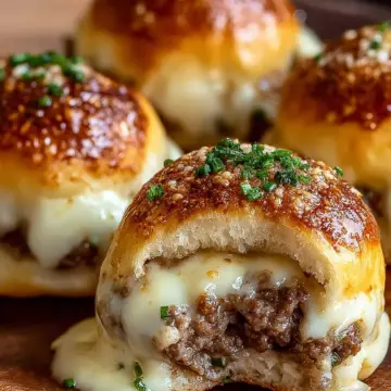 Garlic Parmesan Cheeseburger Bombs recipe