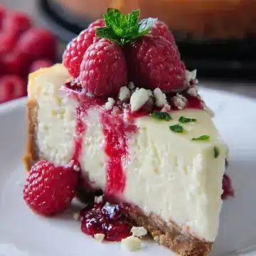 White Chocolate Raspberry Cheesecake