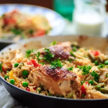 One-Pot Chicken, Rice and Vegetables