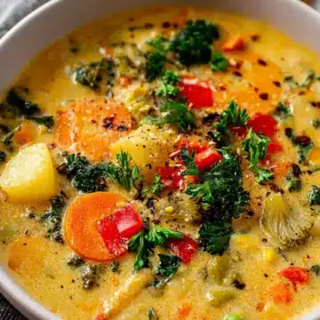 One Pot Creamy Vegetable Soup