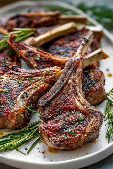 Garlic Rosemary Grilled Lamb Chops