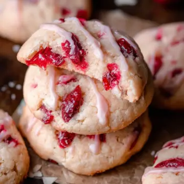 Cherry Almond Shortbread Cookies