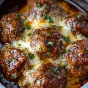 Crock Pot French Onion Meatballs