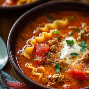 One Pot Lasagna Soup