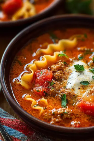 One Pot Lasagna Soup