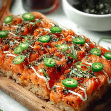 Spicy Salmon Sushi Bake