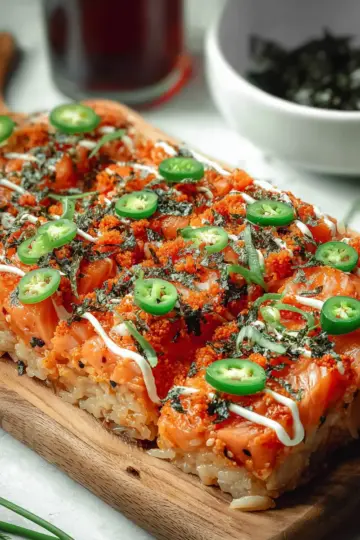 Spicy Salmon Sushi Bake