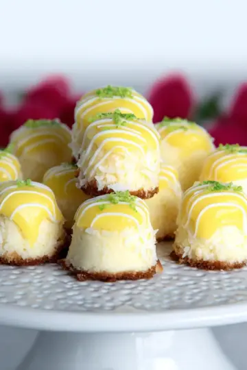 Lemon Coconut Cheesecake Bites
