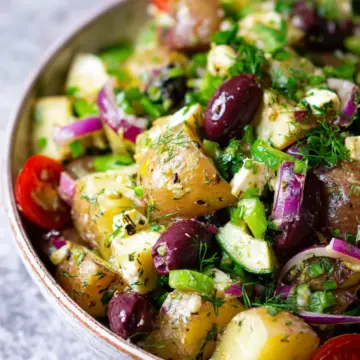 Greek Potato Salad (No Mayo!)