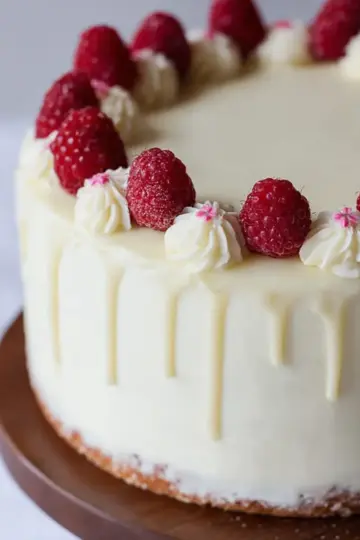 White Chocolate Raspberry Cake
