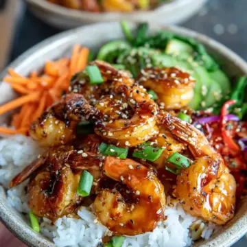 Honey Garlic Shrimp Bowls
