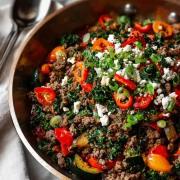 Mediterranean Ground Beef Stir Fry