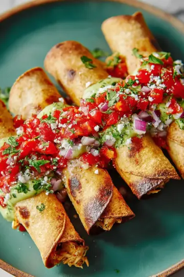 Spicy Hatch Chili Chicken Taquito Rolls