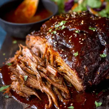 Caramelized Pulled Beef Brisket in a Rich Spicy Sauce