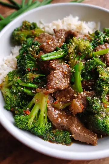 Chinese beef and broccoli