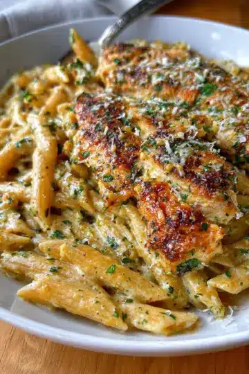 Garlic Parmesan Chicken and Pasta (One-Pan)