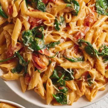 Creamy Tomato and Spinach Pasta
