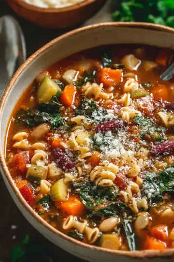 Classic Minestrone Soup with Gluten-Free Noodles