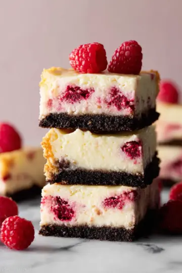 White Chocolate Raspberry Cheesecake Bars