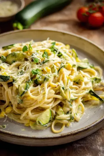 Pasta with Creamy Zucchini Sauce