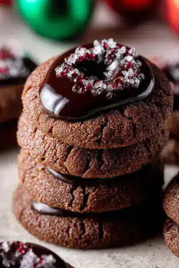 Chocolate Thumbprint Cookies