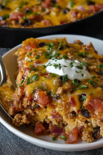 Ground Chicken Taco Casserole