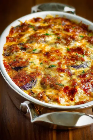 Eggplant Italian Sausage Gratin