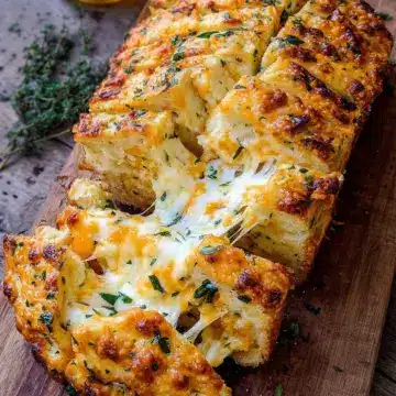 Soft Garlic Herb Cheddar Cheese Bread
