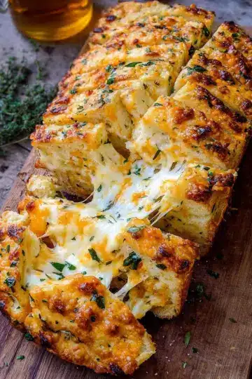 Soft Garlic Herb Cheddar Cheese Bread