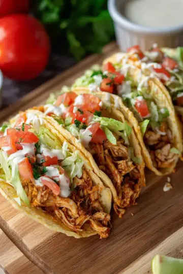 Queso Chicken Tacos