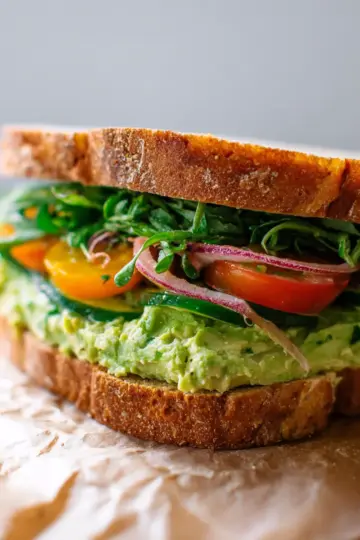 Green Goddess Hummus Sandwich