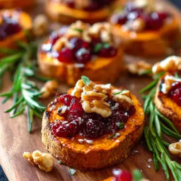 Cranberry Walnut Sweet Potato Rounds