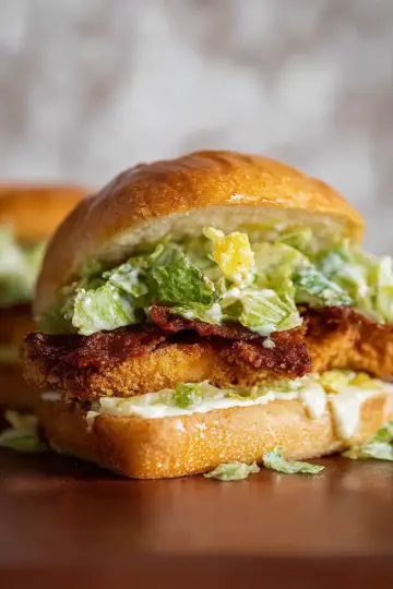 Crispy Chicken Caesar Sandwiches