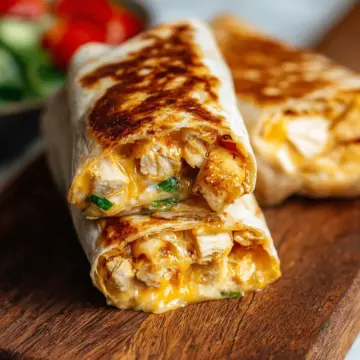 Cheesy Garlic Chicken Wraps