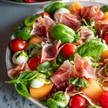 Prosciutto and Melon Caprese Salad