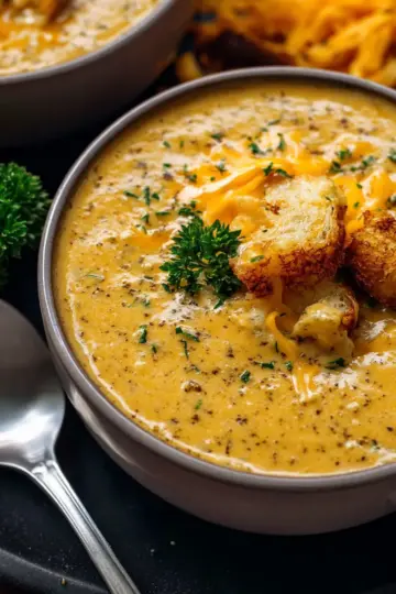 Hearty Cheddar Garlic Herb Potato Soup