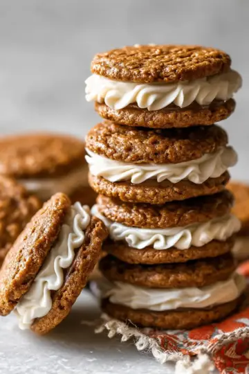 Gingerbread Oatmeal Cream Pies