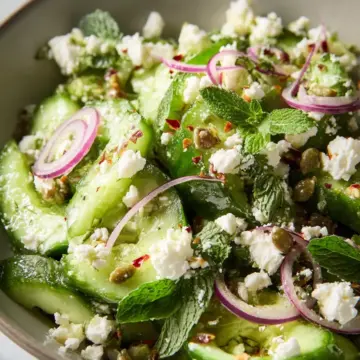 Smashed Cucumber and Feta Salad